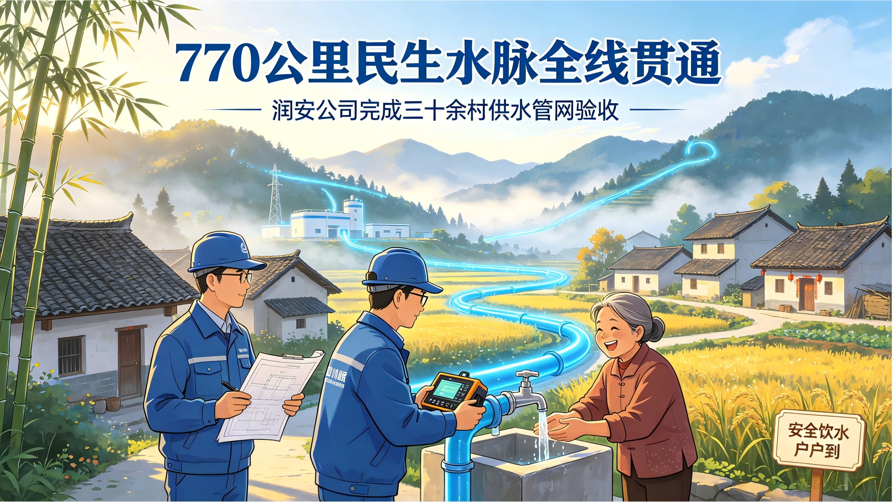 润安公司完成30余村供水管网验收：770公里“民生水脉”全线贯通